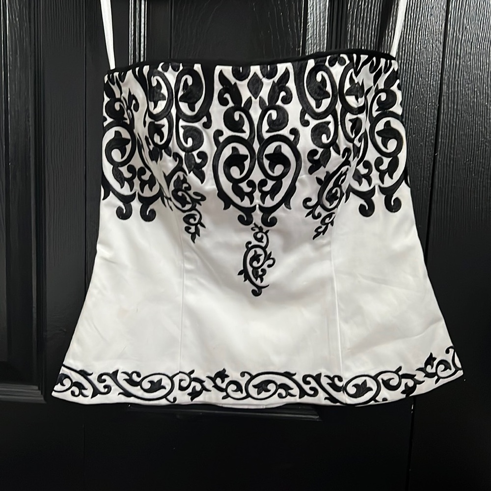 Black detailed corset top